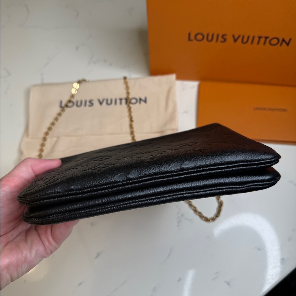 Louis Vuitton Double Zip Pochette in Black Empriente Monogram - Picture 11 of 13